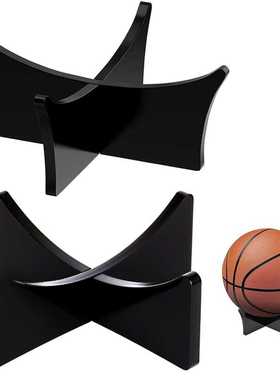 热销亚马逊亚克力篮球架黑色足球架运动透明收纳展示固定球架