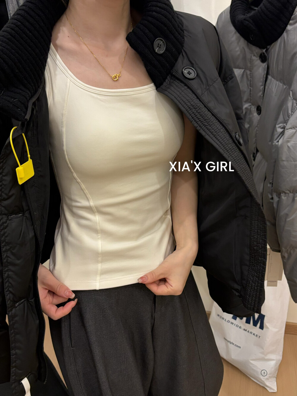 莱塞尔冰岛天丝抓毛植粹琐温发热收腰显腰型蓄热打底抗静电背心