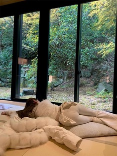 DoggyQin 蝴蝶酒杯腿 微喇裤微喇裤秋季修身显瘦白色休闲裤长裤春