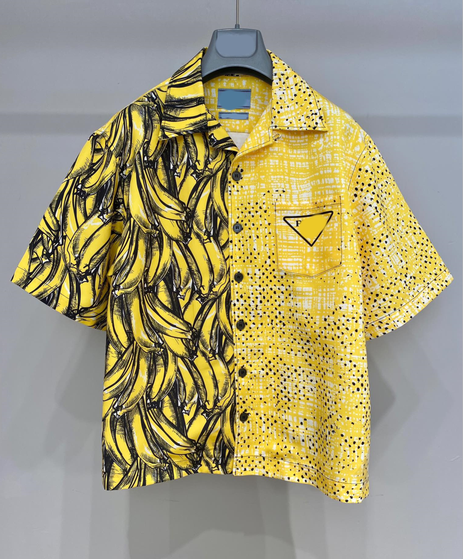 thumbnail for XRG Exclusive Series Flame Panel, Printed Short Sleeve Shirt, OS Bowling Shirt, Loose Fashion Shirt