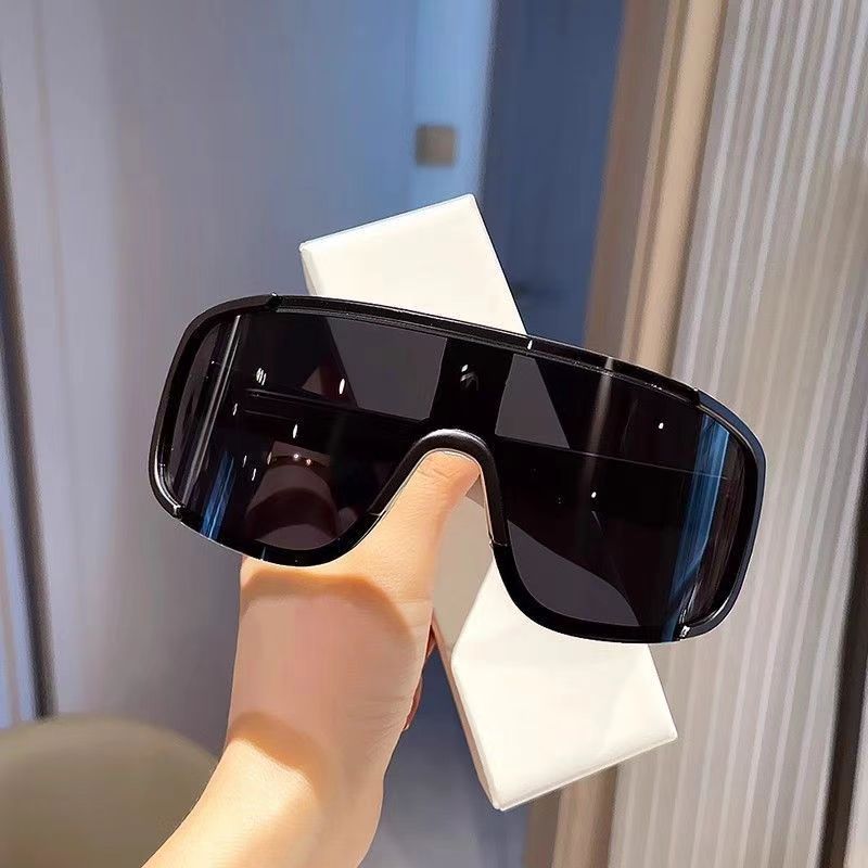 未来感方形连体墨镜男女潮2024新