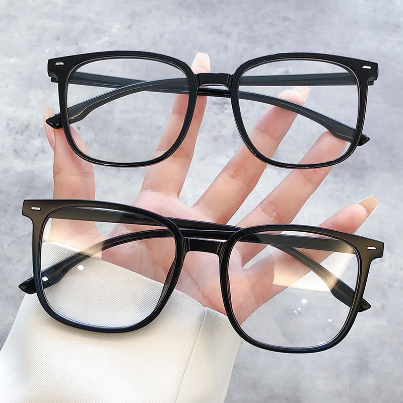 复古网红黑框大脸显瘦近视眼镜方形圆脸素颜装饰镜近视可配度数女