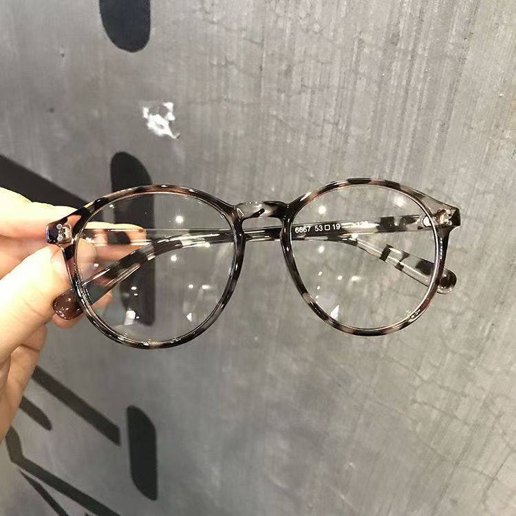 韩版超轻学生素颜玳瑁色大框眼镜女圆脸显瘦近视眼镜框架百搭潮男