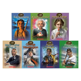 【世界名人传记 最后几本清仓】学乐I AM世界名人传5册爱因斯坦马丁路德金哈莉特·塔布曼罗伯托·克莱门特乔治华盛顿传桥梁书英文