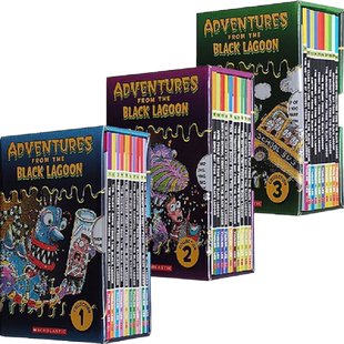 【#1-3季全套上新 送音频】学乐黑湖小学历险记1-3季盒装 黑潭小学英文原版Adventures From the Black Lagoon英语阅读桥梁章节书