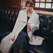 气质长款 Her 轻奢翻领大翻领高级感 优雅裹身大衣 毛呢时尚 lip