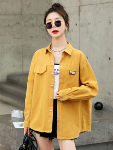 2023年早春新款牛仔衬衫外套女装春秋款韩版宽松休闲百搭初春上衣