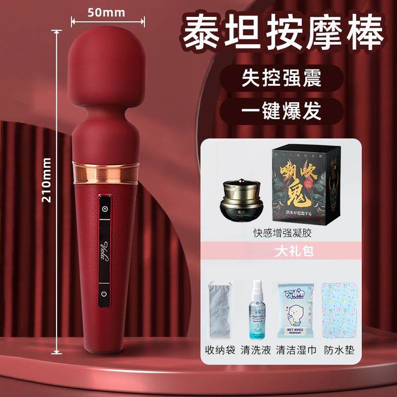 强震多功能电动按摩器男女颈腰肩腿手持插电式全身震动按摩解压棒