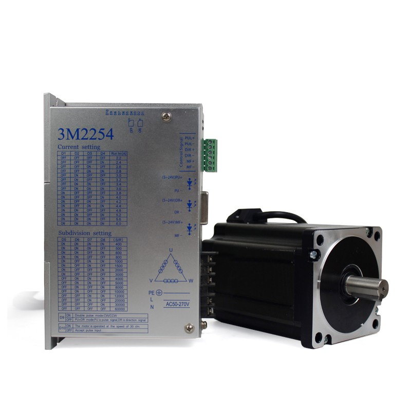 86三相高压220V步进电机套装6N大扭矩马达长125MM带驱动器LS3522