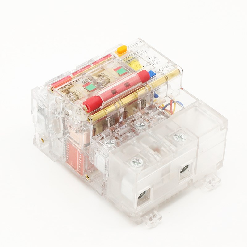 透明漏电断路器DZ47LE-63家用保护开关1P+N 2P 3P+N 4P40A63A125A
