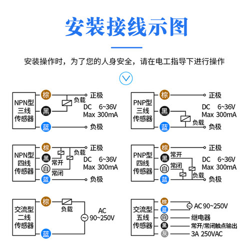 E3F-DS30C4 红外线感应光电开关NPN 常开 开关漫反射式传感器 C1