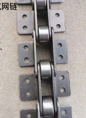 大节距碳钢链条101.6工业重型输送链C2162H单侧弯板带耳滚子链条
