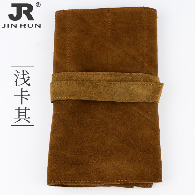 抖音同款真皮手抓包美发剪刀包折叠卷包发型师工具包磨砂牛皮卷包
