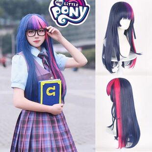 紫悦假发动漫小马宝莉暮光闪闪国防公主cosplay假毛节目表演长发