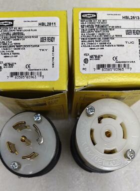 （请询价）美国HUBBELL插头HBL2813 HBL2811议价