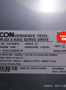 【工控自动化】ICM-D3D18       icon英孚康伺服议价