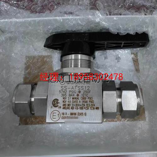 议价SS-AFSS12不锈钢 3 件式球阀 7.1 Cv，3/4 in.全新原装现货议
