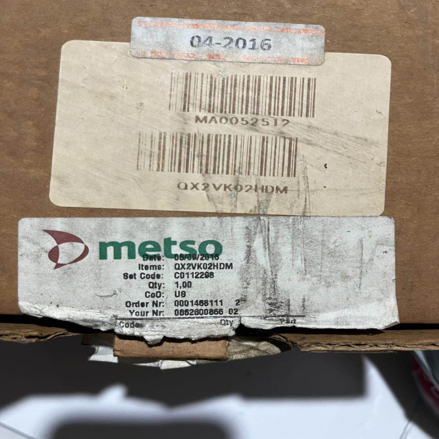 （设备配件）mstso 美卓 QX2VK02HDM 包装旧1