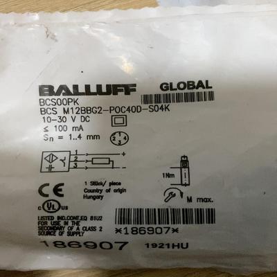 （设备配件）巴鲁BCS00PKBALLUFF传感器M1夫 电容式 BCS