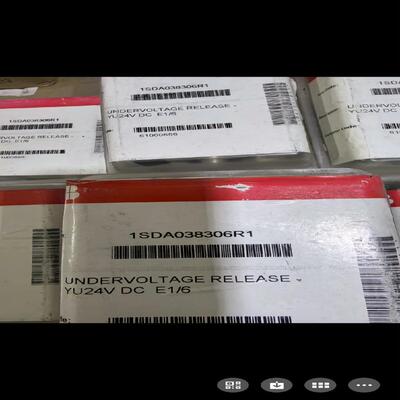 ABB框架断路器E1/E6欠压脱扣线圈YU-24VDC 1S