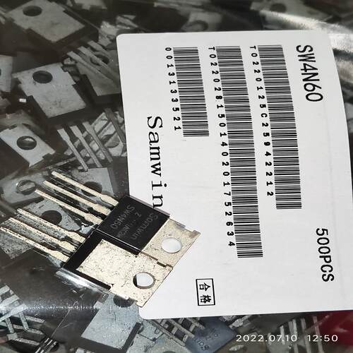 [德峰]散新SW4N60 TO-220铁头:780只