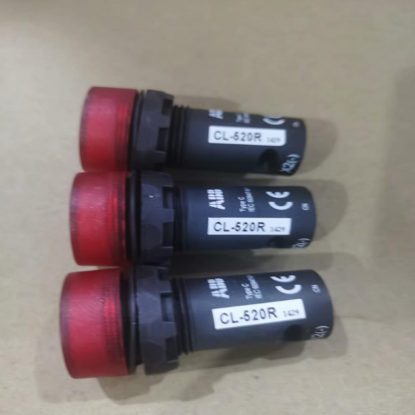 原装ABB老款红色按钮指示灯 CL-520R，220VAC