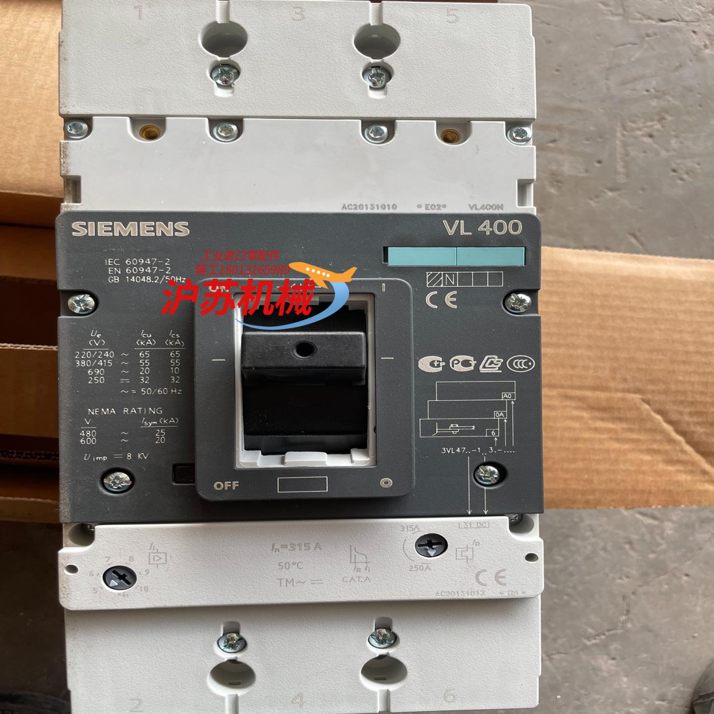 全新西门子VL400 315A原装正品