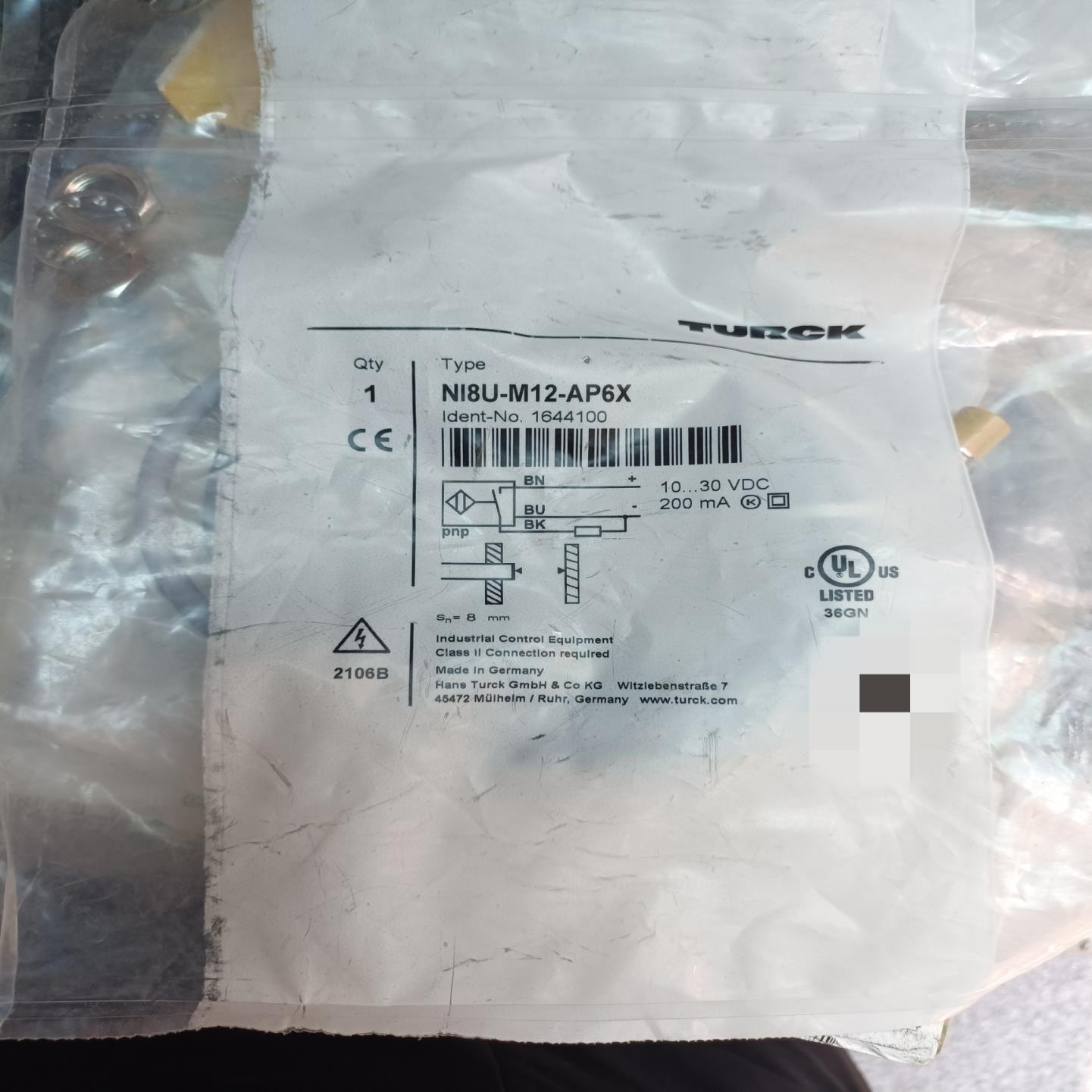 全新原装正品 NI8U-M12-AP6X订1644100图尔
