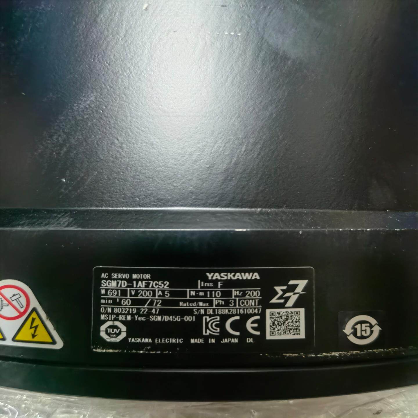 安川DD马达SGM7D-1AF7C52/SGD7S-120A