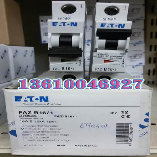 EATON MOELLER微断FAZ-B16/1 16A1P，带UL