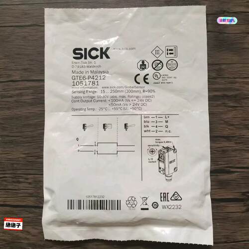 全新原装正品 SICK西克 GTE6-P4212 光电开关
