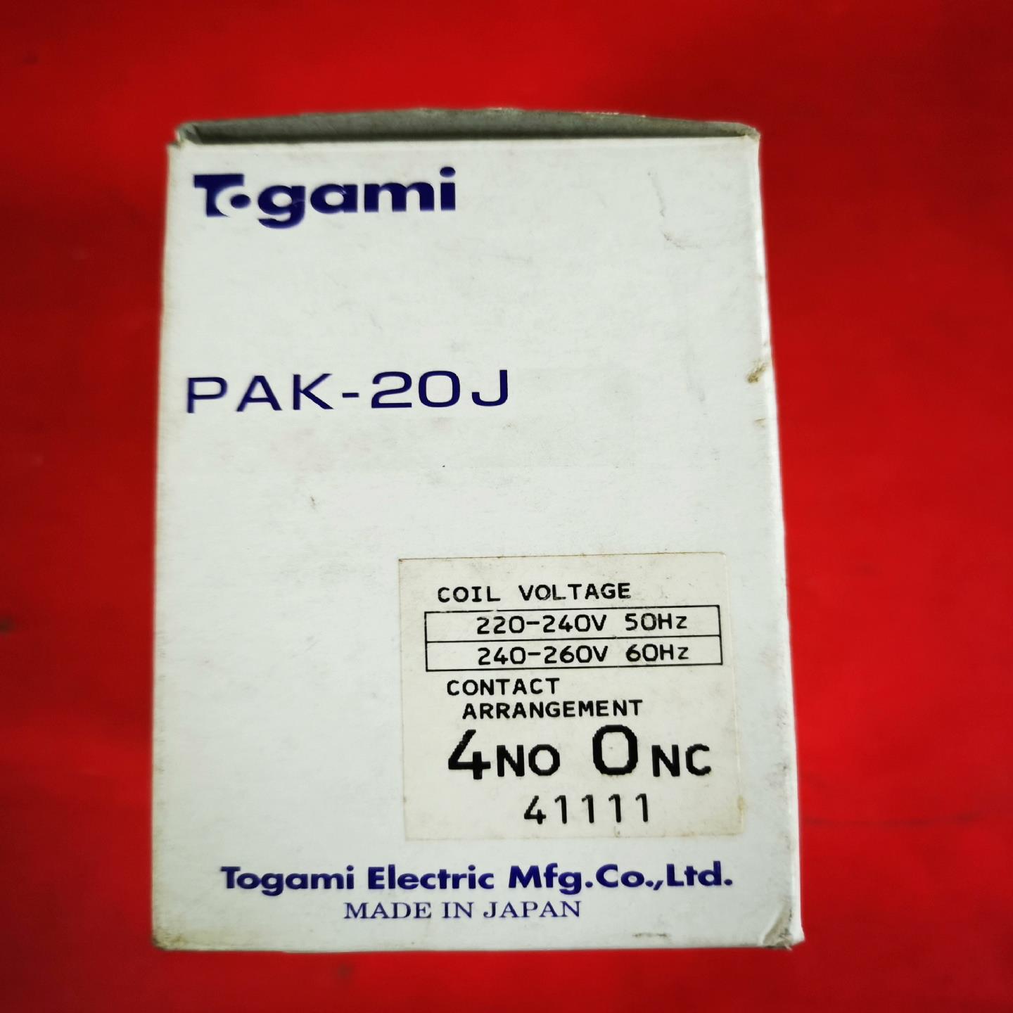 Togami 户上 接触器PAK-20J全新原装