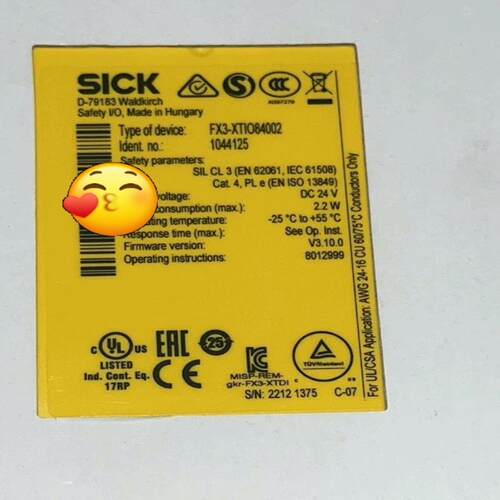 FX3-XTIO84002德国西克原装正品低价出