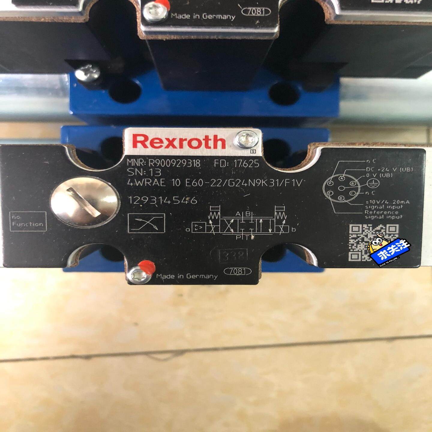 力士乐比例阀4WRAE10E60-22/G24N9K31/F