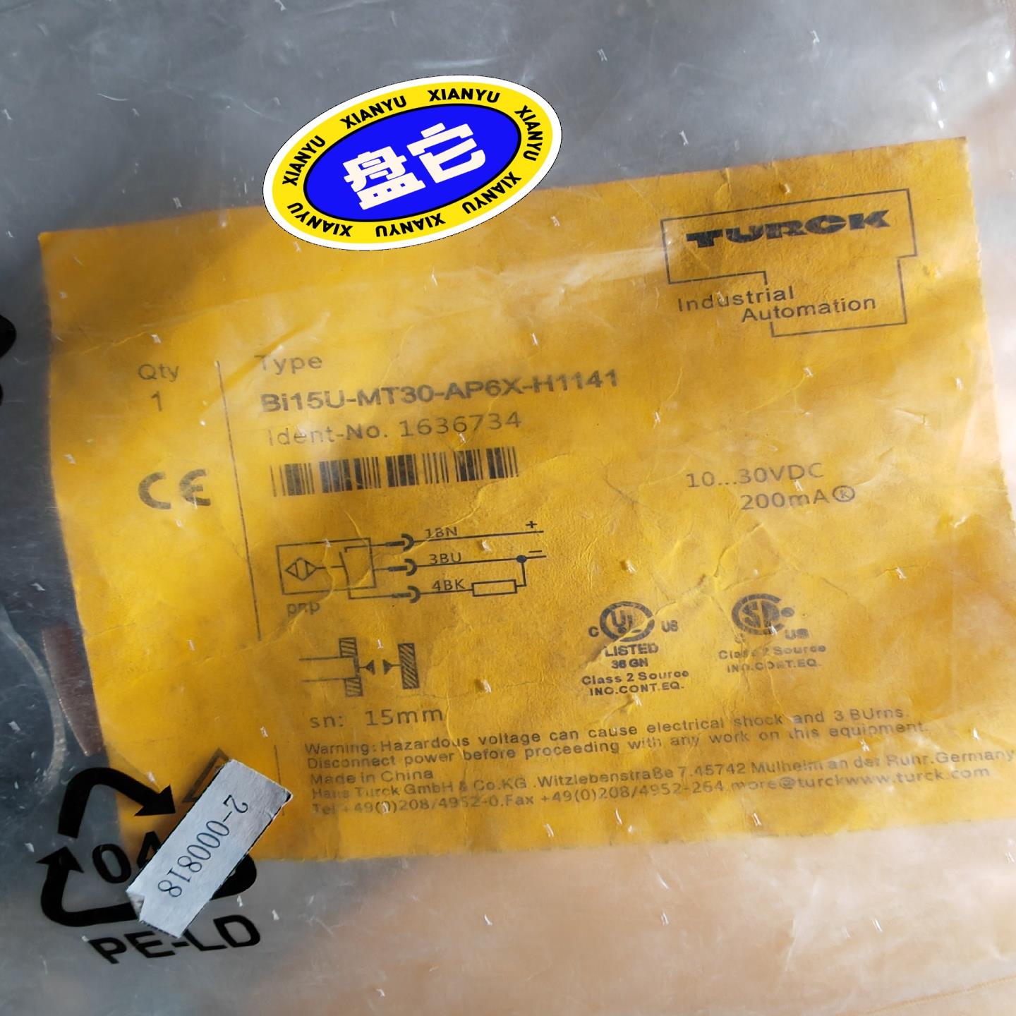 BI5U-MT18-AP6X-H1141 订货号：16367