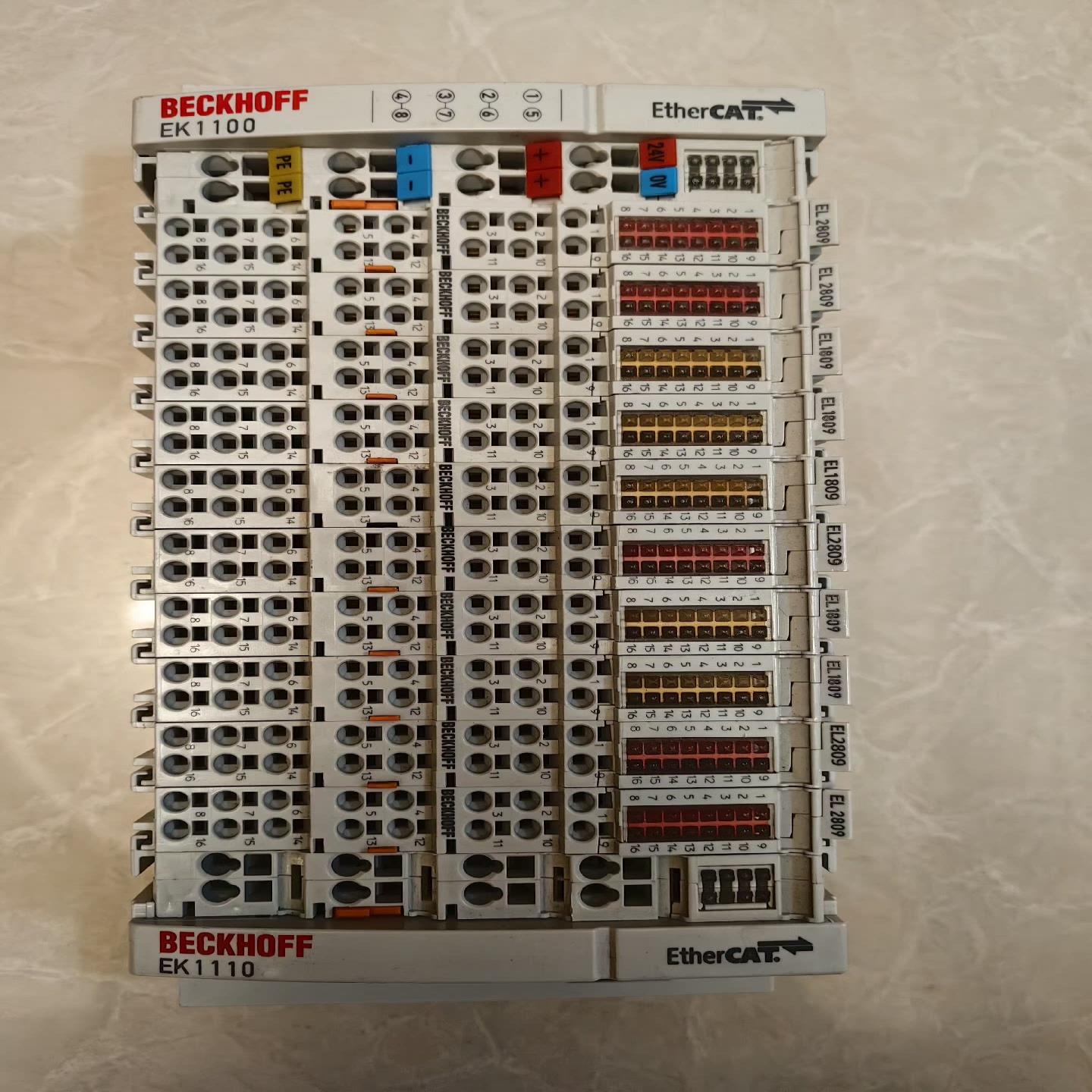 倍福IO模块，件九五新成色EK1100EL1809E