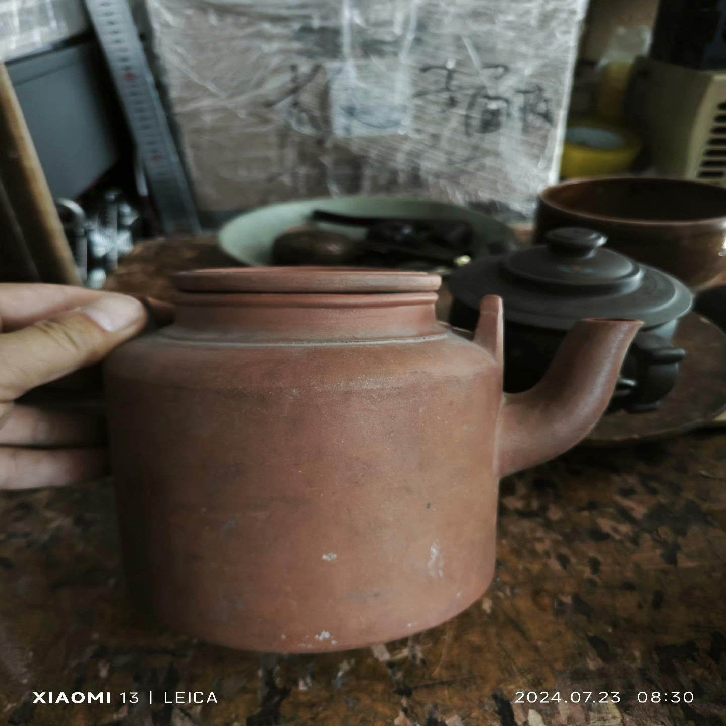 （设备配件）民国直桶壶，磨过口，其他全品，原盖。