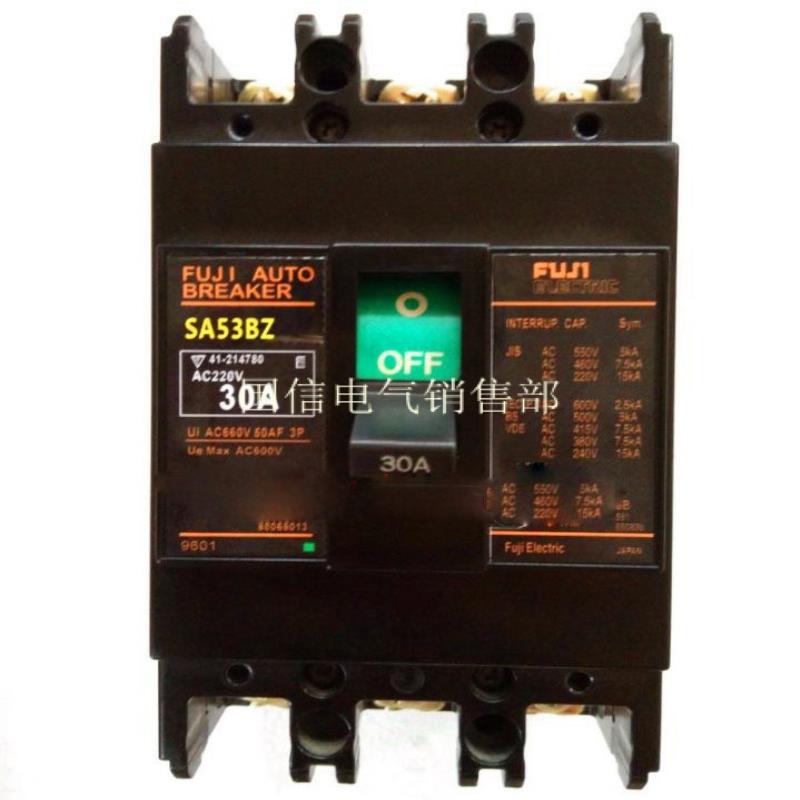 进口FUJI/富士开关断路器SA53BZ-3p 20A质保一年