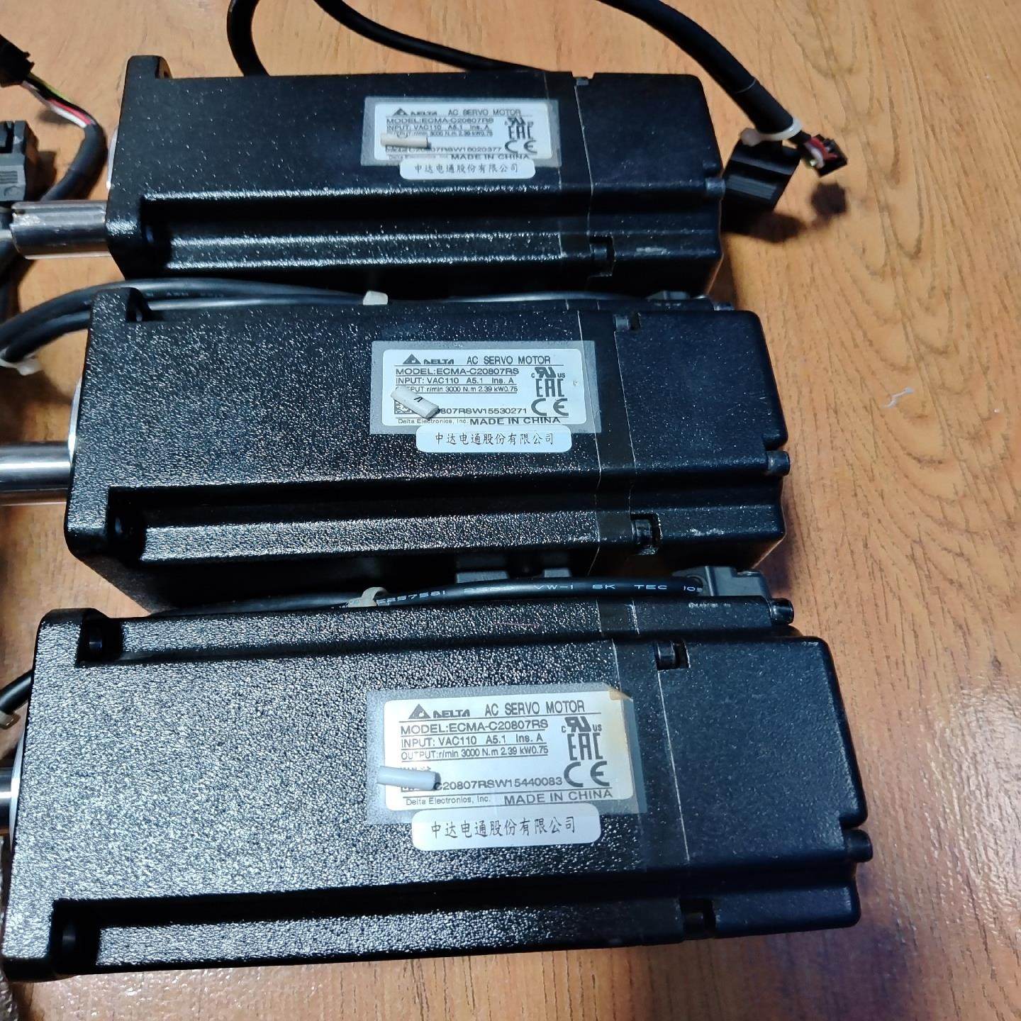 （设备配件）台达750w伺服电机ECMA-C20807RS，功能正常，成