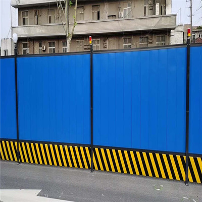 施工工地彩钢围挡市政工程pvc围栏道路临时安全防护栏铁皮隔离栏