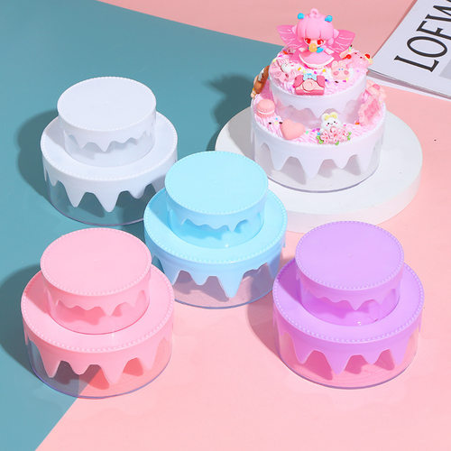 树脂双层奶油蛋糕盒素材diy