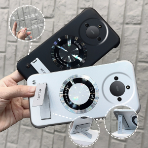 适用荣耀X40简约高级感超薄散热折叠支架磁吸无边框手机壳荣耀X50新款荣耀X10/X30