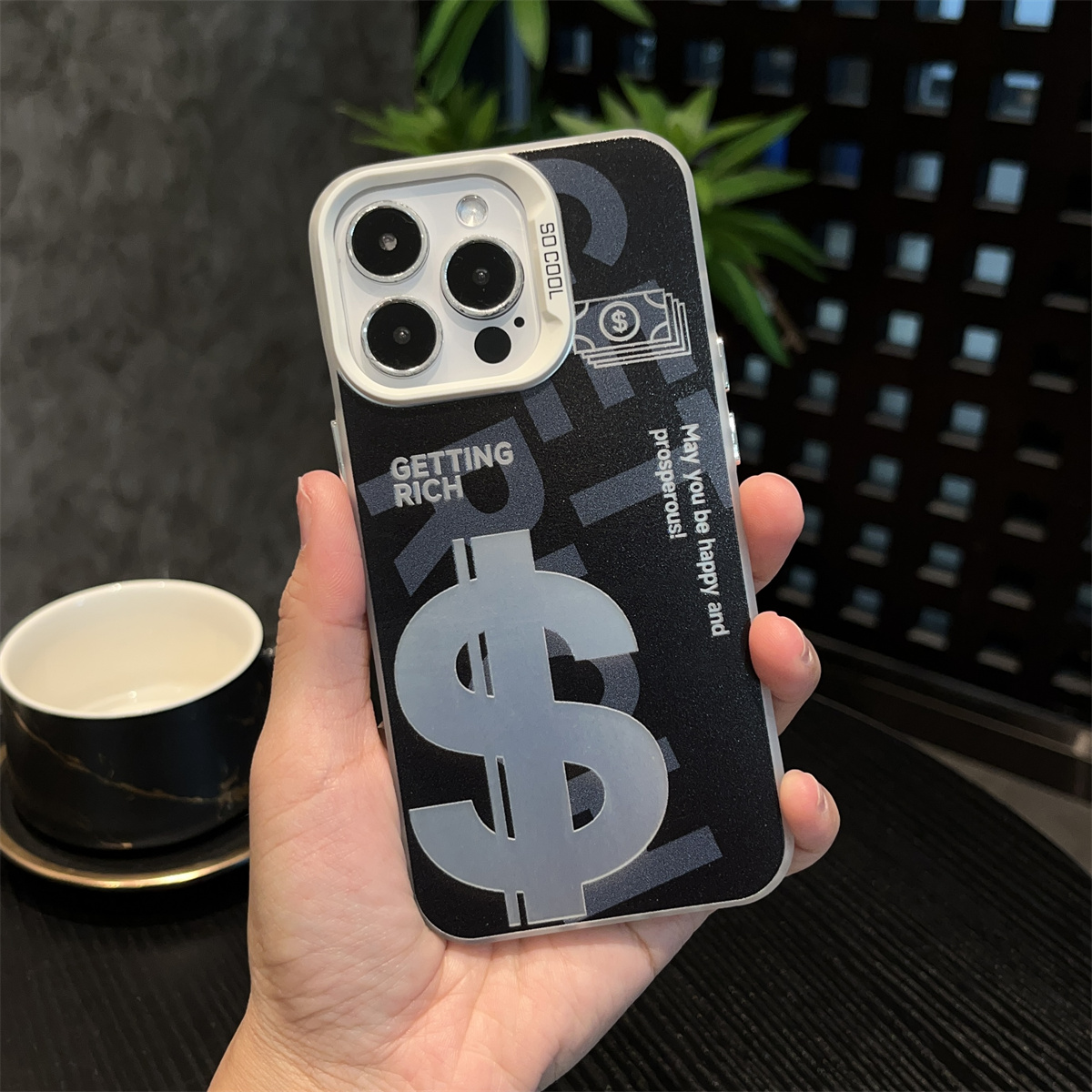 磨砂彩银创意手机保护套