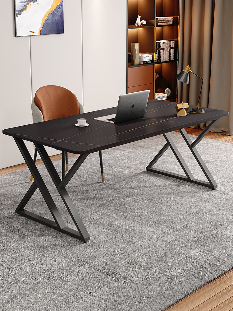 电脑桌桌面家庭小公寓办公室书桌学生学习写字台和椅子集轻豪华石