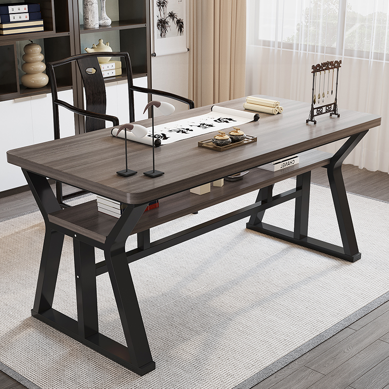 书法桌练字桌培训辅导班课桌书法学生专用毛笔写字台家用双层书桌