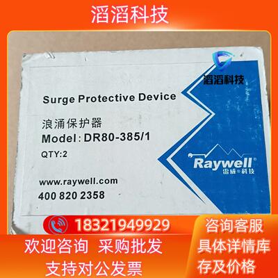 现货RAYWELL 单相防雷器 DR80－385/1   4