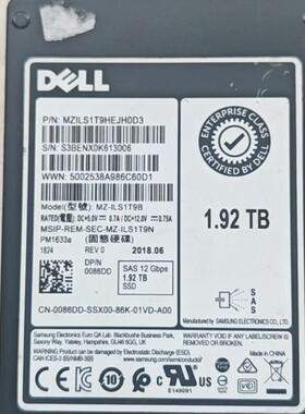 DELL 0086DD 1.92T SSD SAS 12G