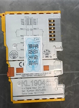 倍福KL1904数字输入模块，德国，型号KL1904 ~议价