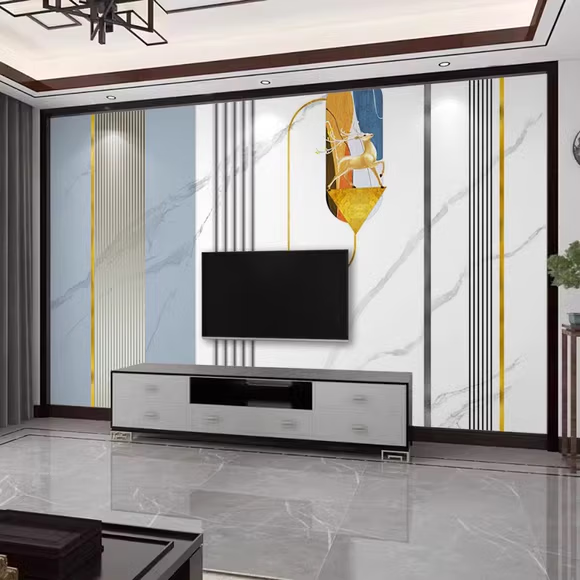 壁纸8d立体凹凸布简约2025新款电视背景墙壁布客厅影视墙壁画墙布