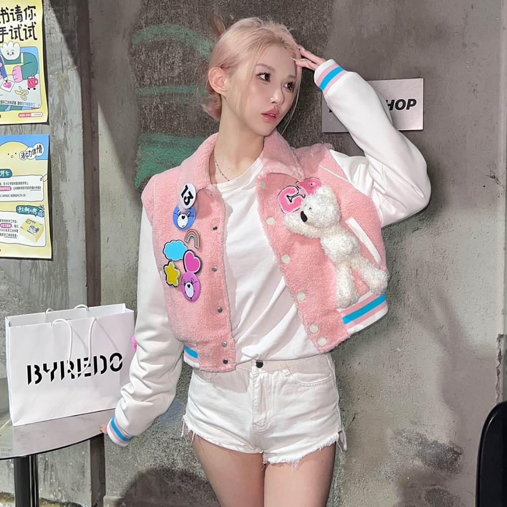 13DEMARZO X CARE BEARS 外套摇粒绒棒球服2023秋新款